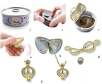 Wens parel hanger ketting – maat: 20" Ketting — afbeelding 4