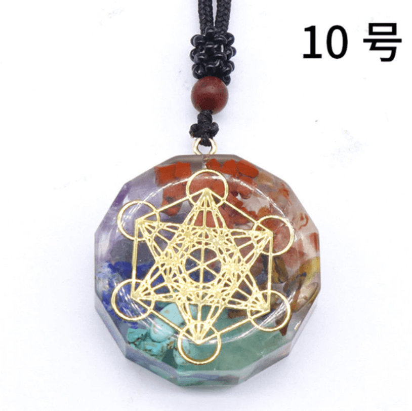 Sri yantra orgoniet chakra ketting