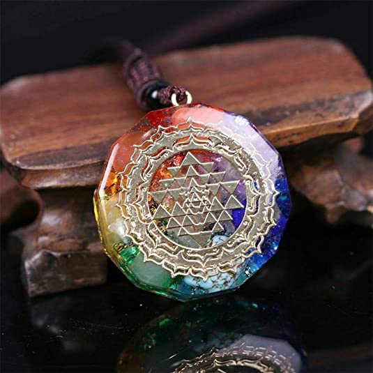 Sri yantra orgoniet chakra ketting