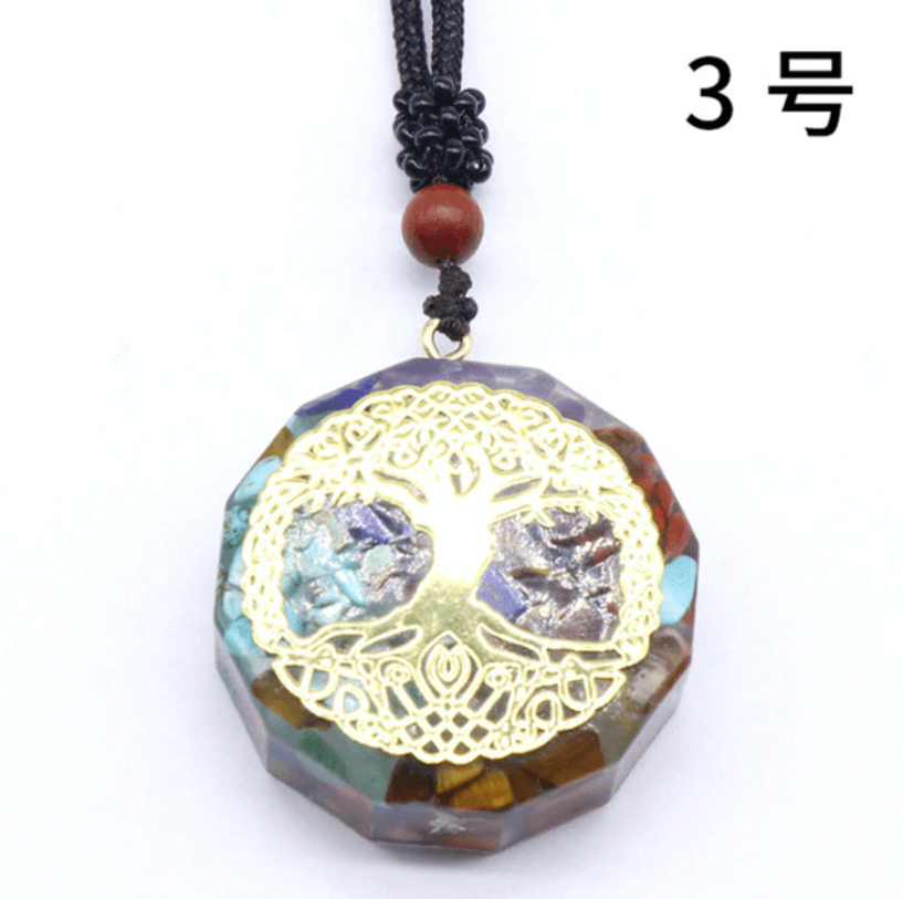 Sri yantra orgoniet chakra ketting