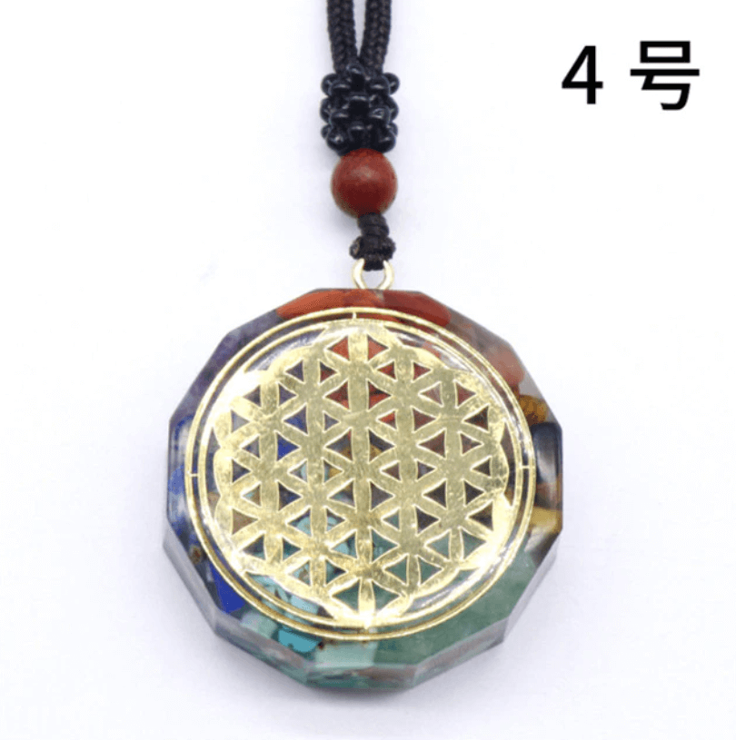 Sri yantra orgoniet chakra ketting