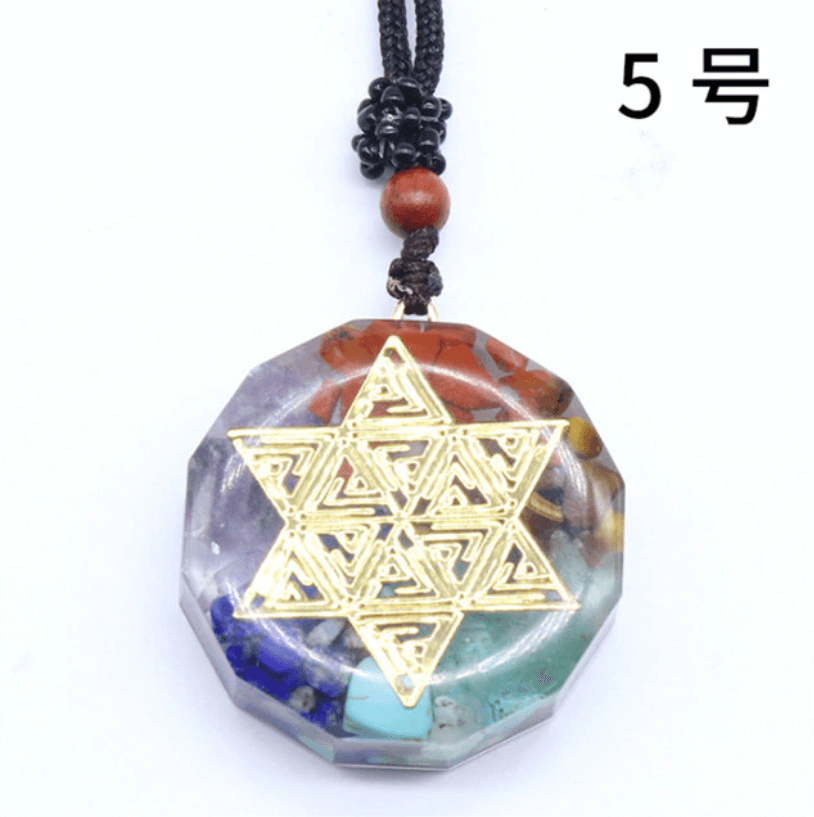 Sri yantra orgoniet chakra ketting