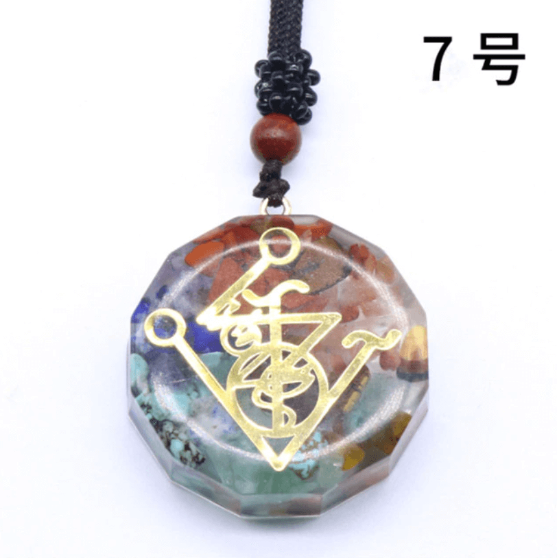 Sri yantra orgoniet chakra ketting