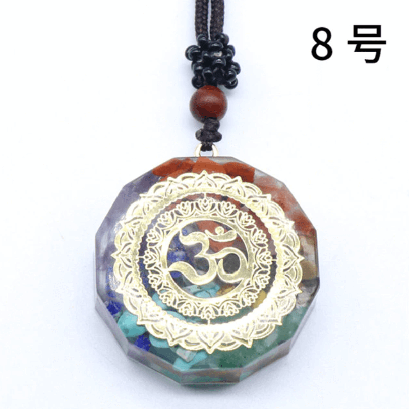 Sri yantra orgoniet chakra ketting