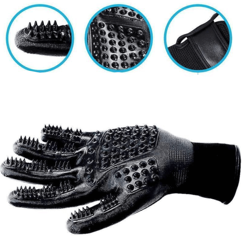 Huisdier ontharingshandschoen – materiaal: Rubber + Net — afbeelding 8