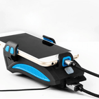 Mobiele telefoonhouder met fietsverlichting – kleur: zwart / rood / blauw — afbeelding 9