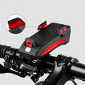 Mobiele telefoonhouder met fietsverlichting – kleur: zwart / rood / blauw — afbeelding 1