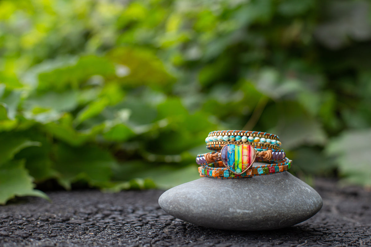 Chakra energie wikkelarmband