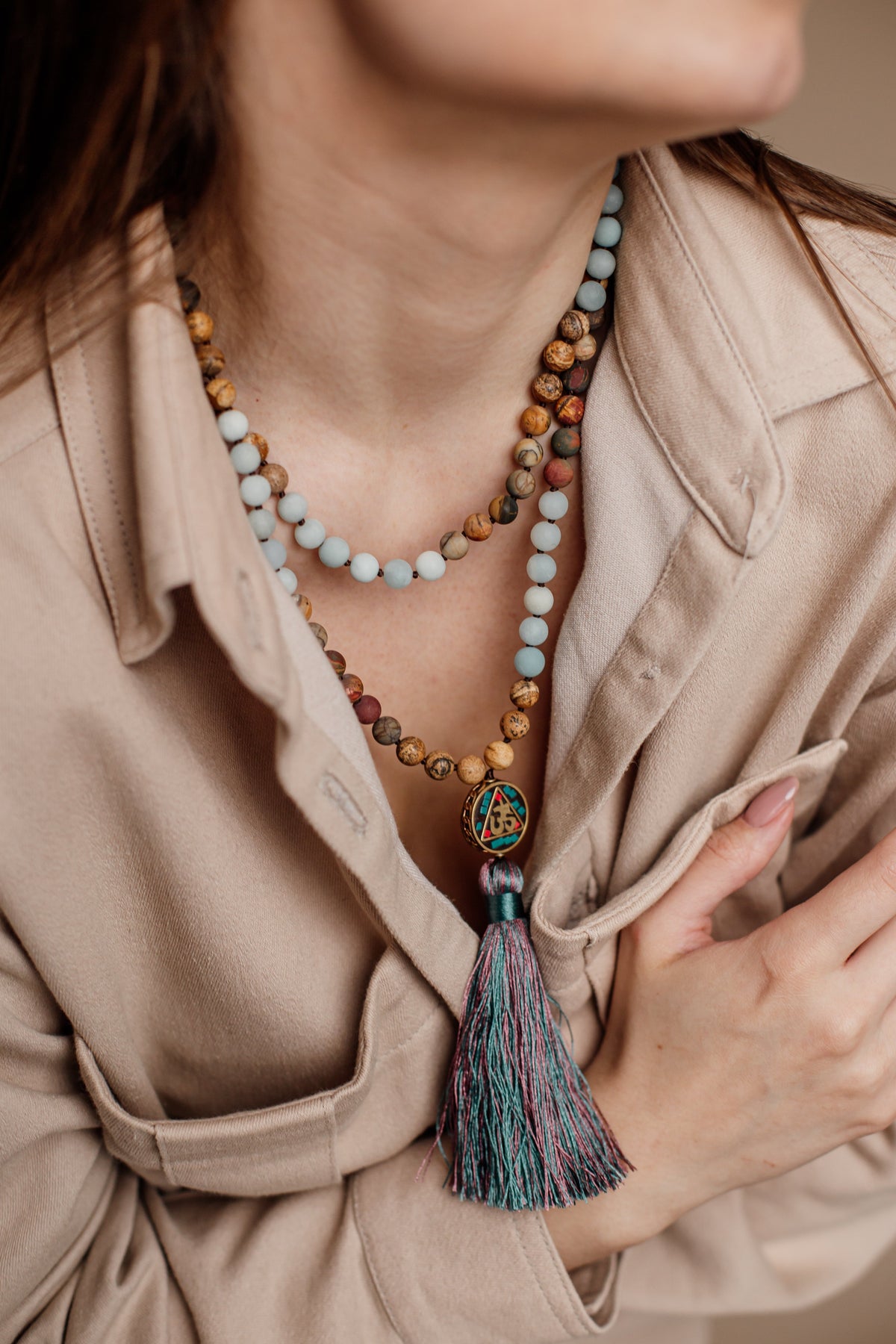 Aum mala kralenketting