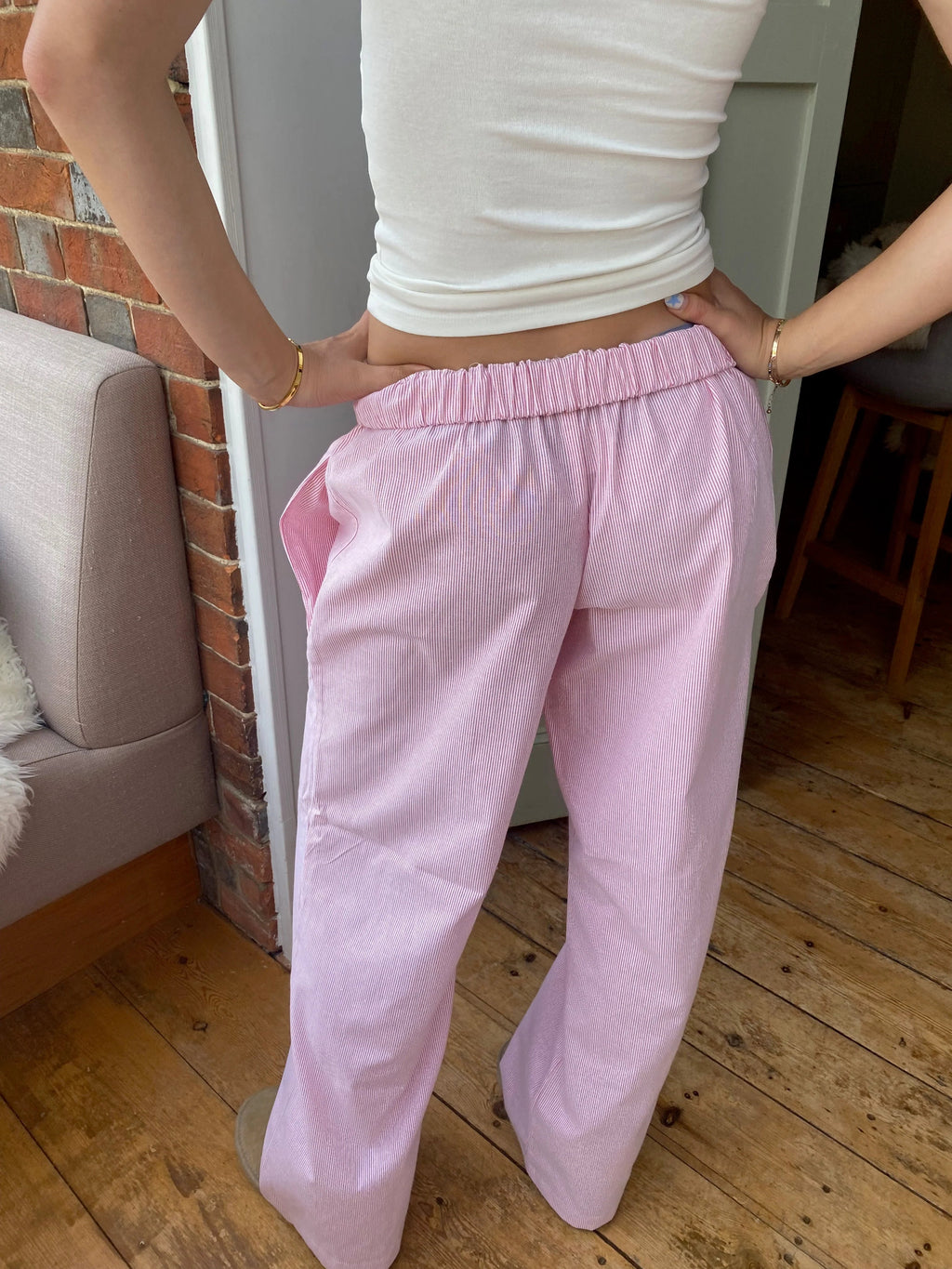 Dames loungebroek met streepdesign