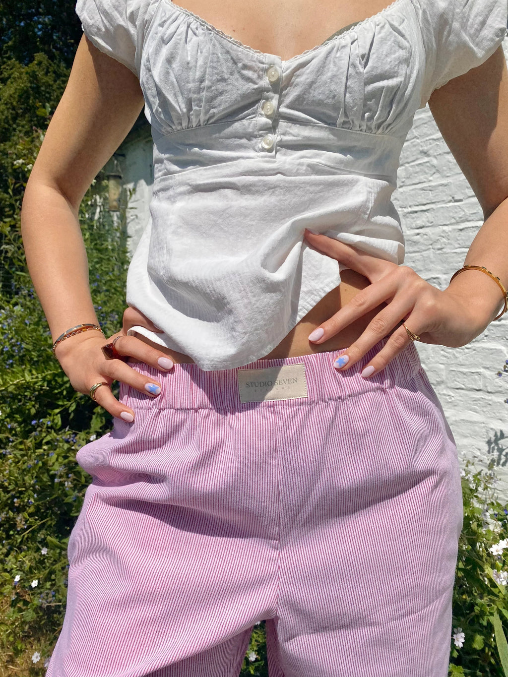 Dames loungebroek met streepdesign