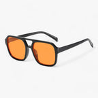 Vintage oversized zonnebril met vierkant frame