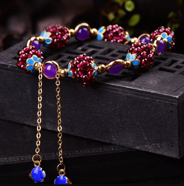 Granaat edelsteen granaatappel armband