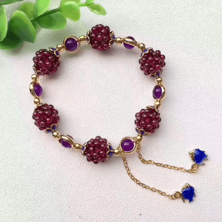 Granaat edelsteen granaatappel armband