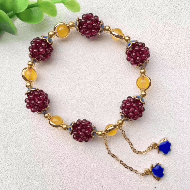 Granaat edelsteen granaatappel armband