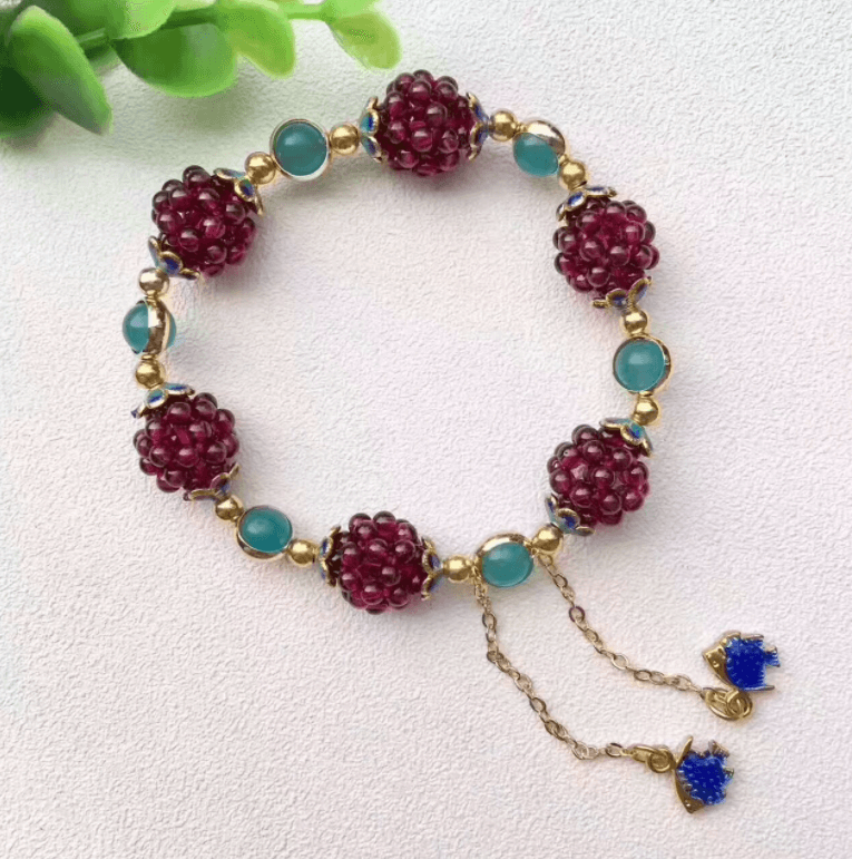 Granaat edelsteen granaatappel armband