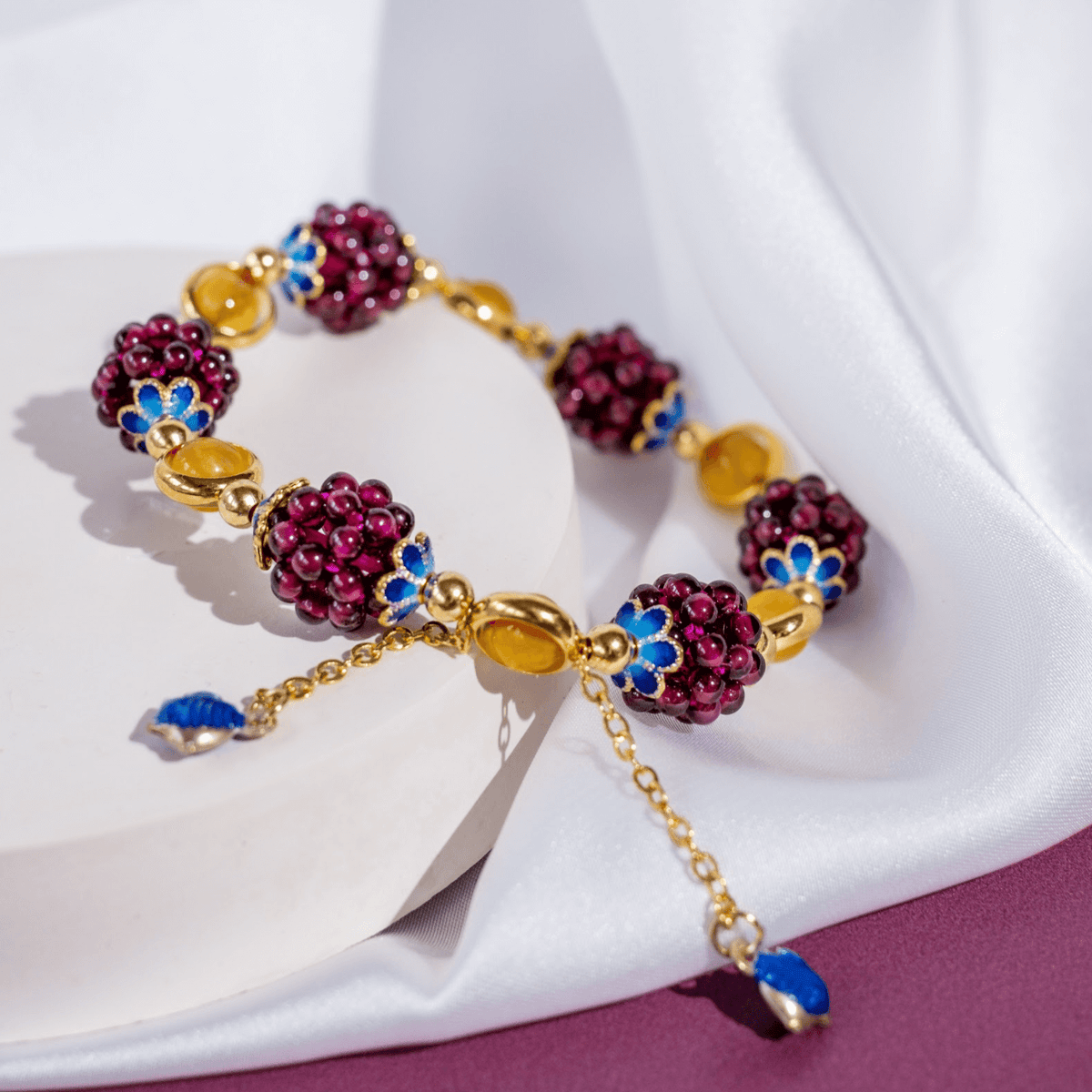 Granaat edelsteen granaatappel armband