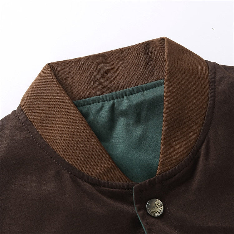 Lichte heren bomber overgangsjas in vintage-look