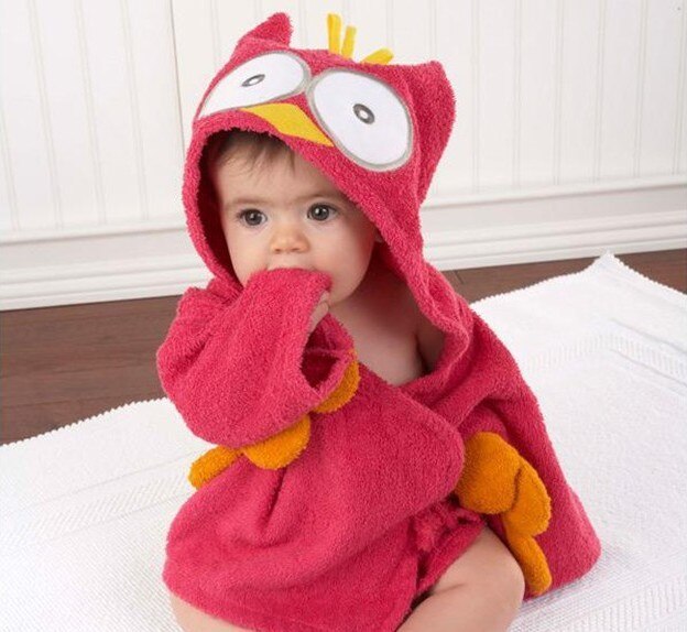 Zachte baby dierenbadjas