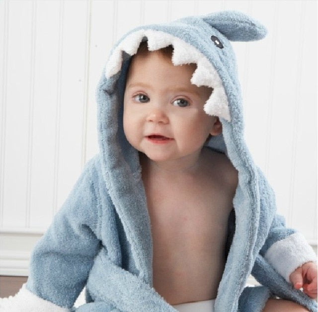 Zachte baby dierenbadjas