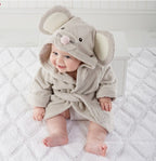 Zachte baby dierenbadjas