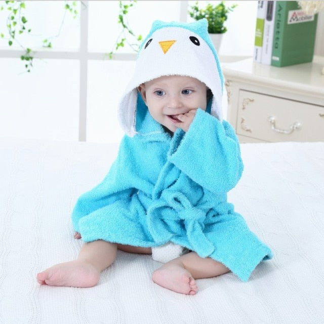 Zachte baby dierenbadjas
