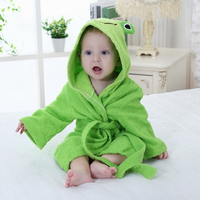 Zachte baby dierenbadjas