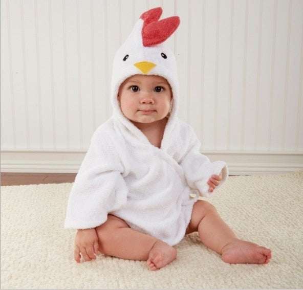 Zachte baby dierenbadjas