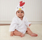Zachte baby dierenbadjas