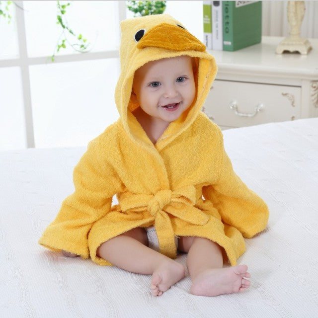 Zachte baby dierenbadjas