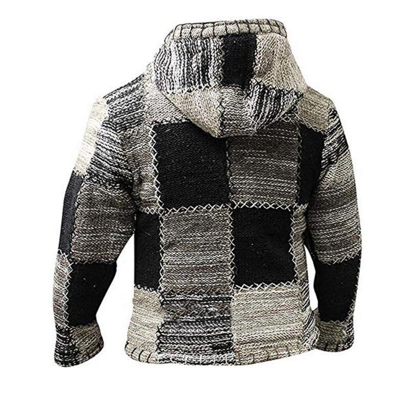 Gebreid patchwork vest voor heren