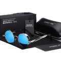 Retro ronde gepolariseerde steampunk zonnebril