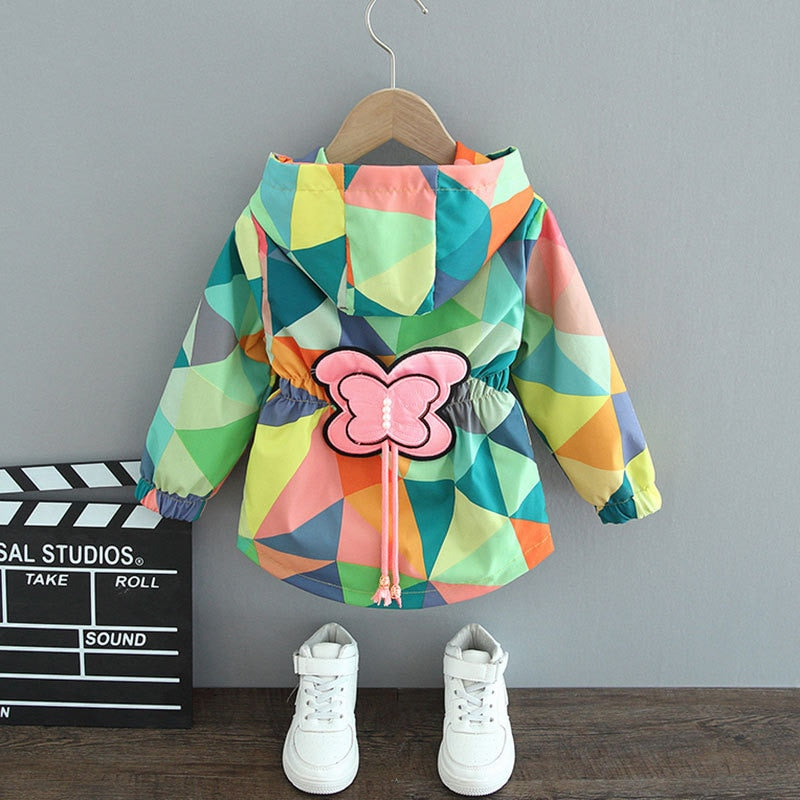 Modieuze vlinder regenjas voor meisjes