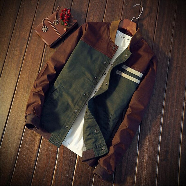 Lichte heren bomber overgangsjas in vintage-look