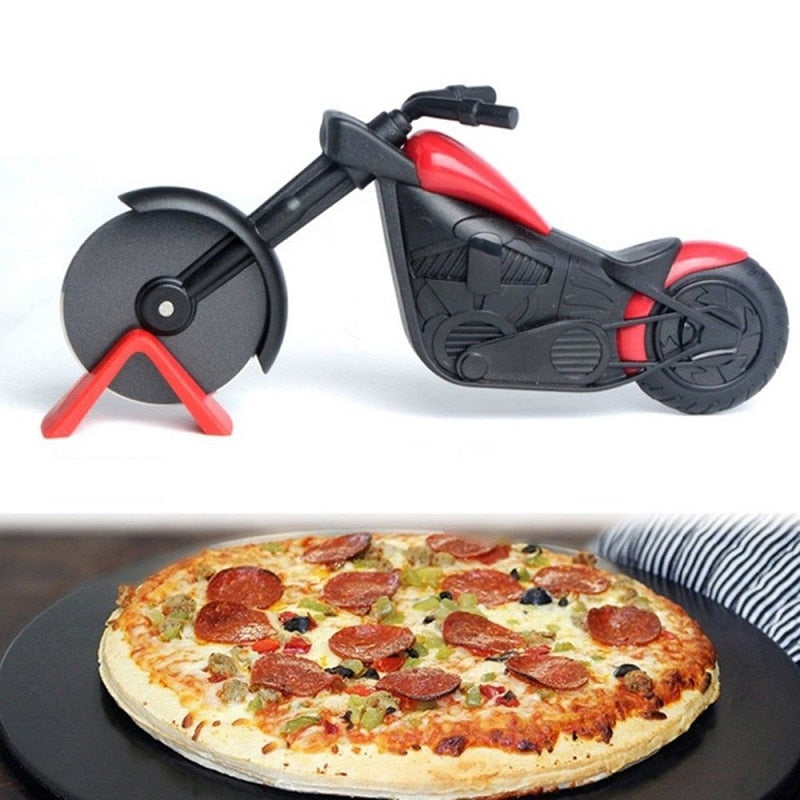 Pizzasnijder in motorstijl