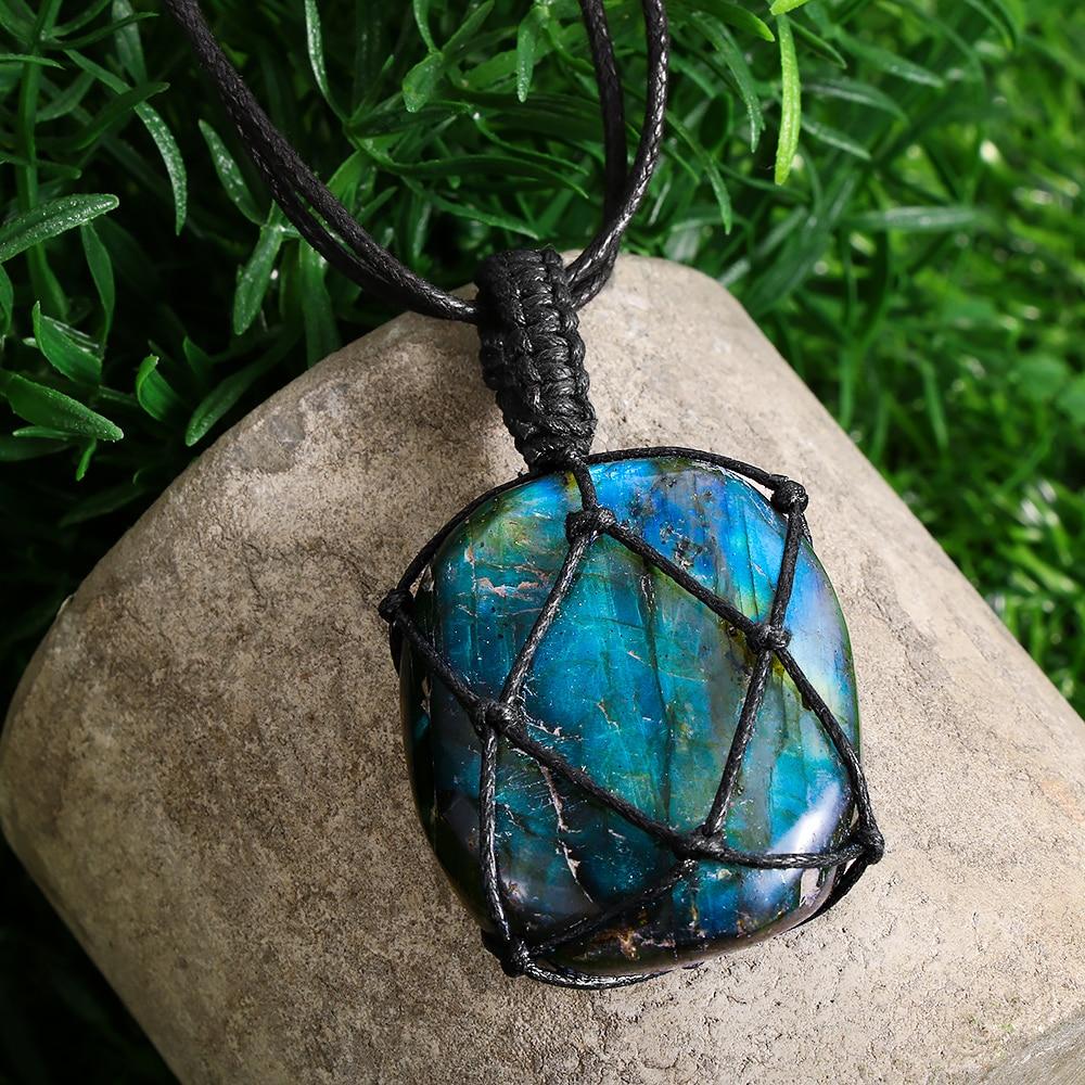 Drakenhart labradoriet ketting