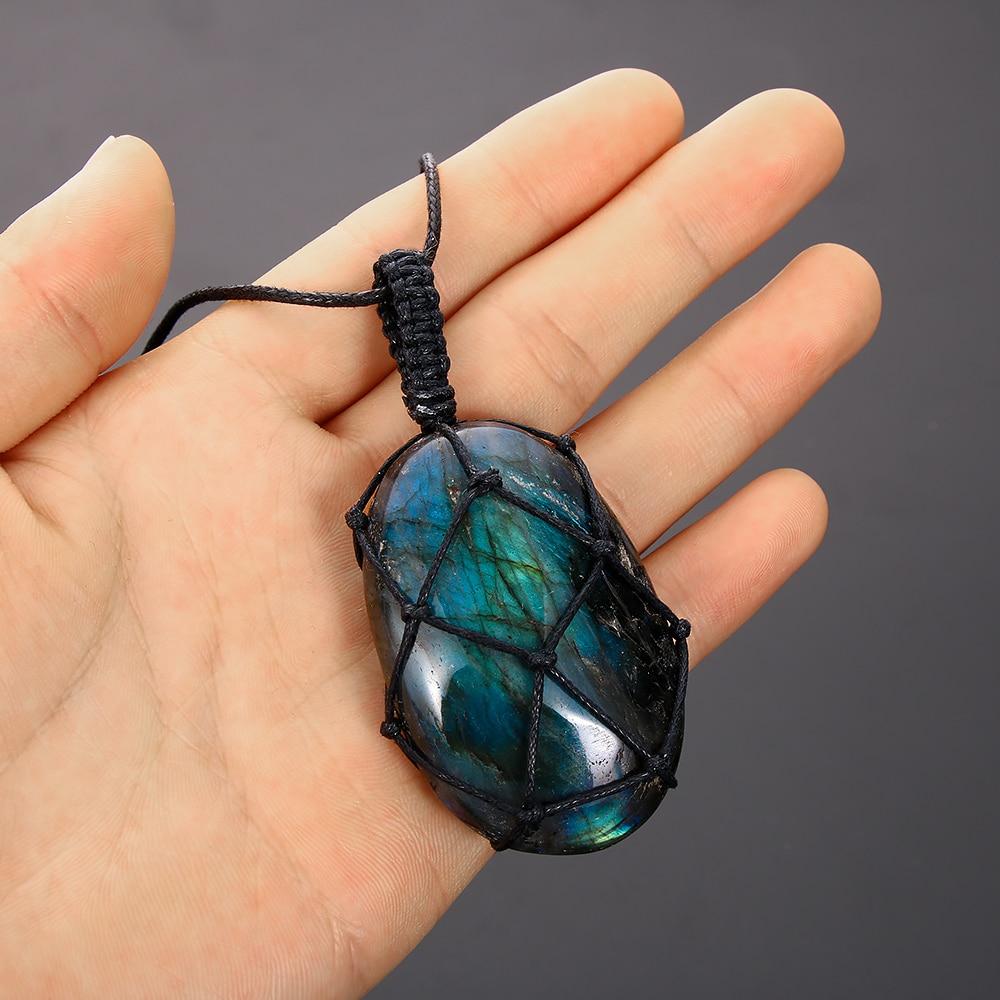 Drakenhart labradoriet ketting