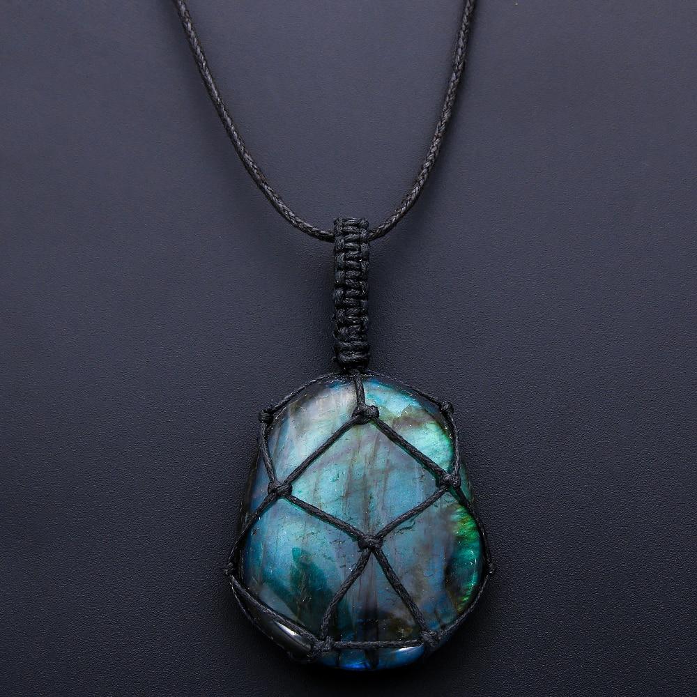 Drakenhart labradoriet ketting
