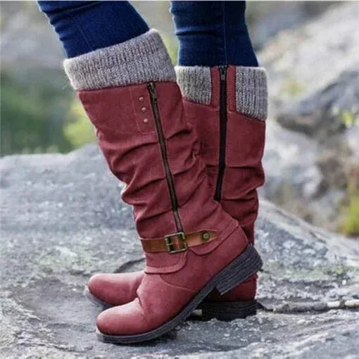 Lichte dameslaarzen met gelzool van 4cm