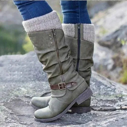 Lichte dameslaarzen met gelzool van 4cm
