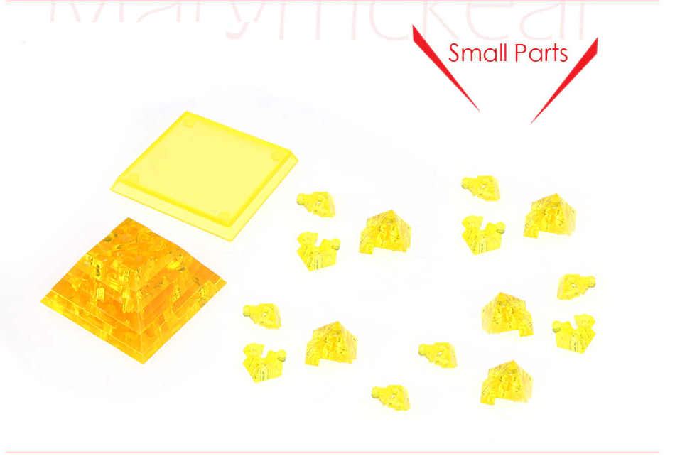 Kristallen 3D-puzzelpiramide