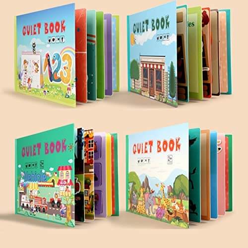 Interactief leerboek voor peuters met klittenband-opdrachten en opbergzakje