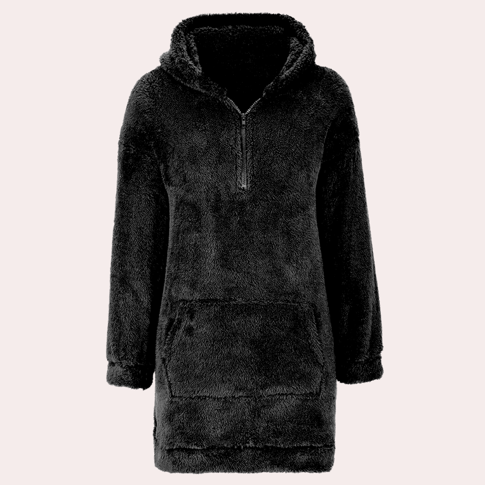 Zachte warme wintertrui met ritssluiting voor dames