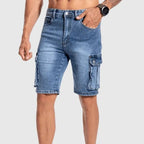 Heren denim cargo shorts voor de zomer