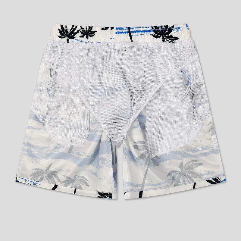 Luchtige zomer shorts met palmprint voor heren