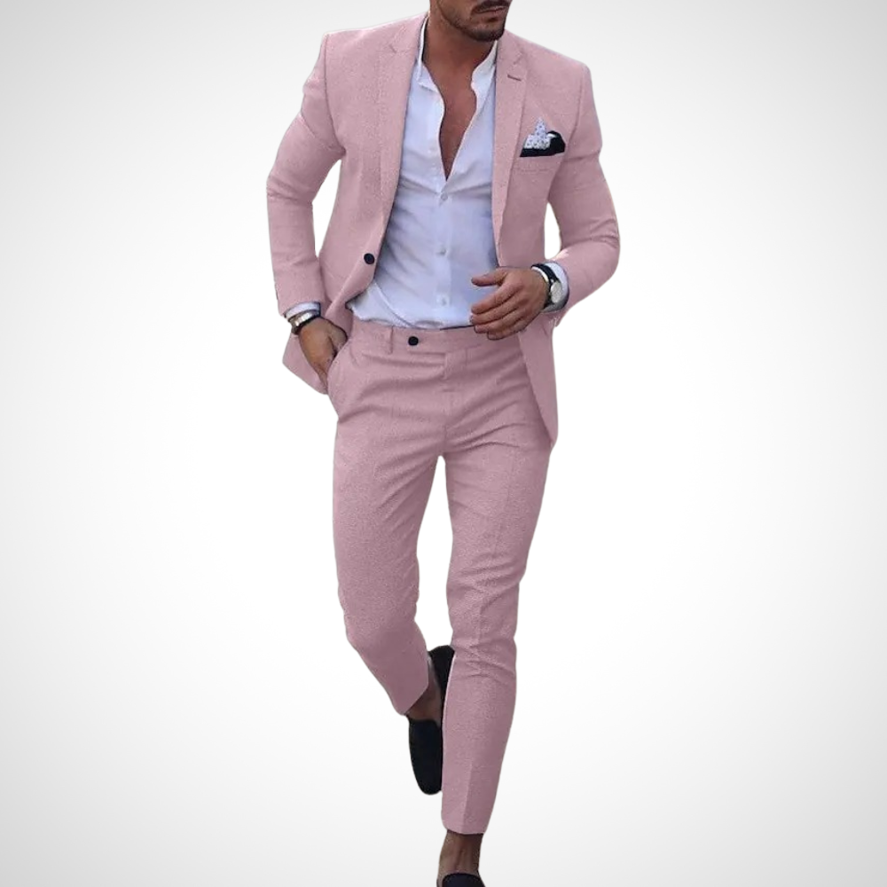 Maik | Slim-fit herenpak met tweeknoopsblazer en kortere broek