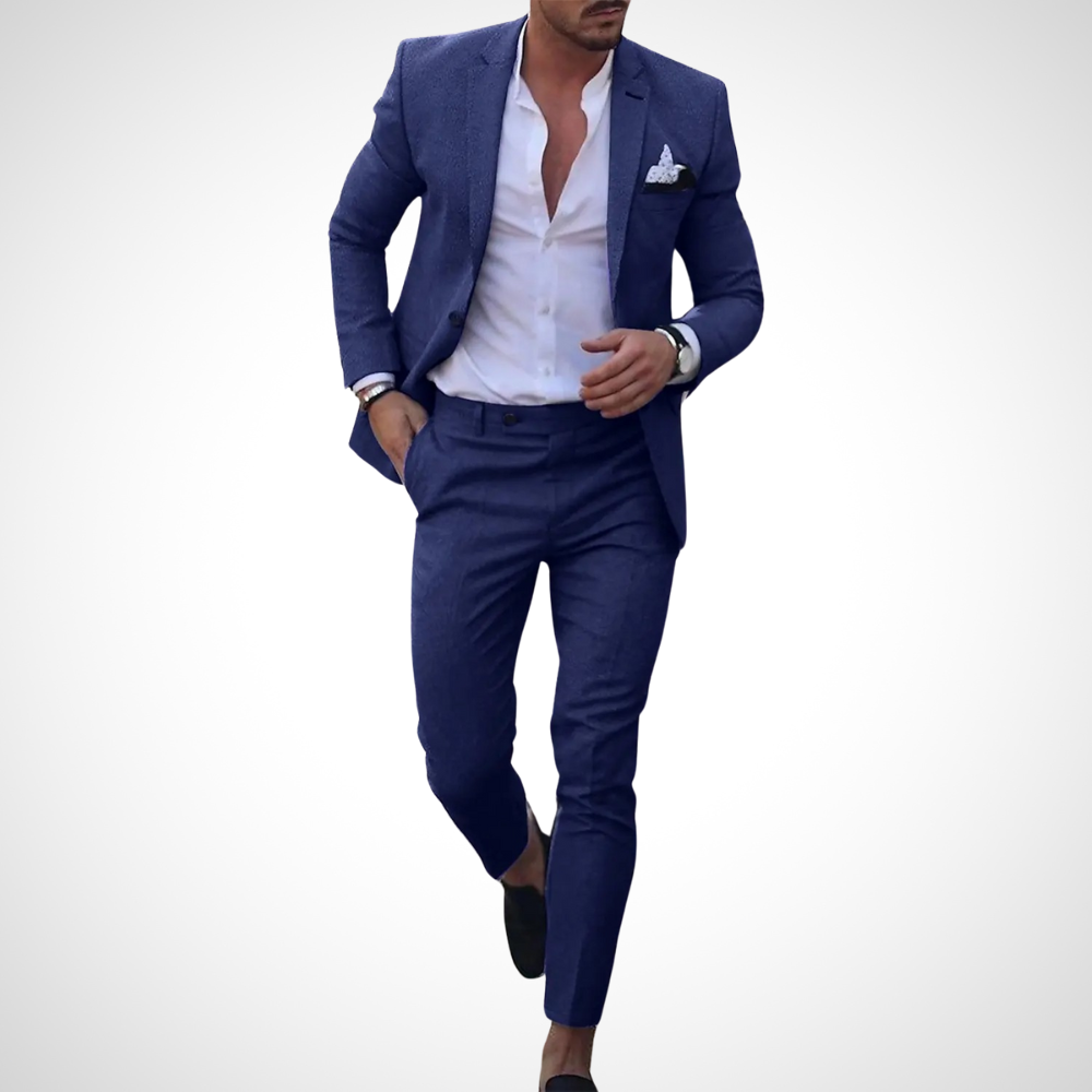 Maik | Slim-fit herenpak met tweeknoopsblazer en kortere broek