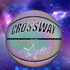 Reflecterende basketbal – kleur: Holografisch, Wit — afbeelding 2