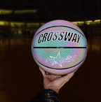 Reflecterende basketbal – kleur: Holografisch, Wit — afbeelding 8