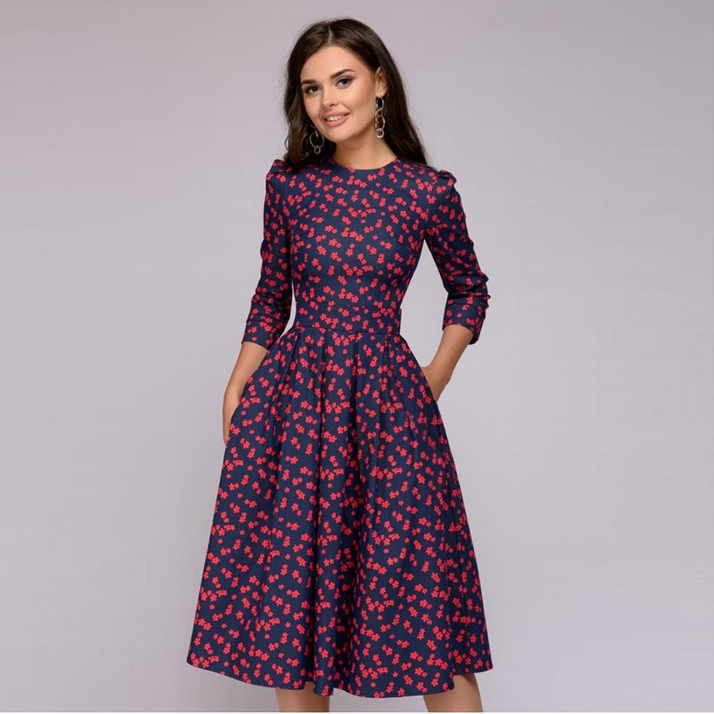 Retro jurk met bloemenprint — afbeelding 30
